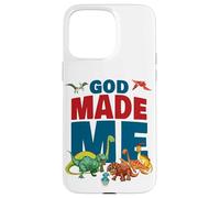 God Made Me - Christian Faith Kids Dinosaur Creation Coque pour iPhone 15 Pro Max