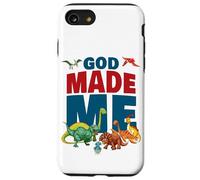 God Made Me - Christian Faith Kids Dinosaur Creation Coque pour iPhone SE (2020) / 7/8