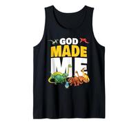 God Made Me - Christian Faith Kids Dinosaur Creation Débardeur