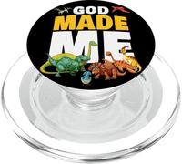 God Made Me - Christian Faith Kids Dinosaur Creation PopSockets PopGrip pour MagSafe