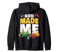 God Made Me - Christian Faith Kids Dinosaur Creation Sweat à Capuche