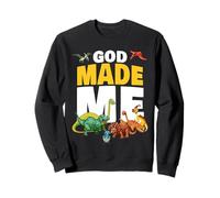 God Made Me - Christian Faith Kids Dinosaur Creation Sweatshirt