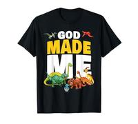 God Made Me - Christian Faith Kids Dinosaur Creation T-Shirt