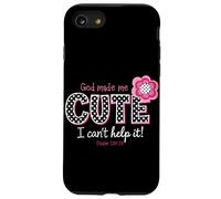 God Made Me Cute I Can't Help It Psaum 139:14 Christian Coque pour iPhone SE (2020) / 7/8
