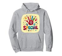 God Made Me Special Christians for Kids Empreinte colorée Sweat à Capuche, Unisexe pour Adultes, Gris Chiné, S