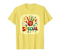 God Made Me Special Christians for Kids Empreinte colorée T-Shirt, Homme, Citron, M