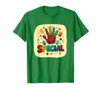 God Made Me Special Christians for Kids Empreinte colorée T-Shirt, Homme, Vert Kelly, XL