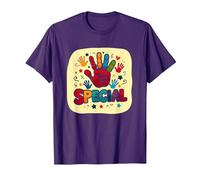 God Made Me Special Christians for Kids Empreinte colorée T-Shirt, Homme, Violet, XL