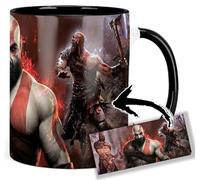 God Of 000 War Ragnarok Kratos Tasse Ceramique Intérieure et Poignée Noire Mug