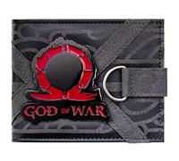 God of War Omega Runes Emblème Métallique Portefeuille Bi-Fold ID & Porte-Cartes, Noir
