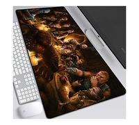 God of War Tapis de Souris XL 700x300mm Hydrorésistant Anime Mouse Pad Grand Tapis de Souris Gamer avec Base en Caoutchouc Anti-Glissant Surface Texturée pour Ordinateur et PC,C