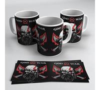 God Of War Tasse avec motif God of War en céramique | 330 ml Cadeau Gamer (God Of War Double - Noir)