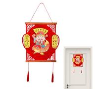 God of Wealth Dangling Ornament - Symbol of Prosperity, Acrylic Shaking Head Good Luck Charm, 2025 Spring Festival Decoration | Funny Chinese New Year Decor for Door Fireplace