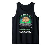 God Once Said God Created The Cockapoo Funny Dog Lover Débardeur