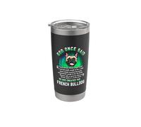 God Once Said God Created The French Bulldog Funny Dog Lover Gobelet isotherme en acier inoxydable double paroi