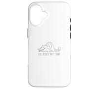 God Please Not to Today Sleeping Cat Nope Not Today Coque pour iPhone 16