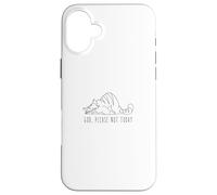 God Please Not to Today Sleeping Cat Nope Not Today Coque pour iPhone 16 Plus