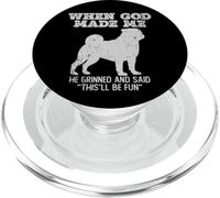 God Said Carlin Dicton chrétien drôle pour Amoureux des Chiens PopSockets PopGrip pour MagSafe