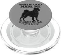 God Said Funny Carlin Citation chrétienne pour Amoureux des Chiens PopSockets PopGrip pour MagSafe