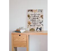 God Said I Will Send Them Without Wings So No One Suspects They Are Angels Cat And Wall Decor Kitchen Decor Wall Decor Poster Metal Sign 20,3 x 30,5 cm