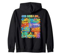 God Says I Am Christian Autism Puzzle Faith Sweat à Capuche