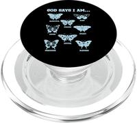 God Says I Am Christianity Believer Affirmations Papillons PopSockets PopGrip pour MagSafe