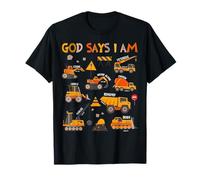 God Says I Am Construction Bible Verse Truck pour Tout-Petits garçons T-Shirt