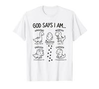 God Says I Am Dinosaur Funny Dino Bible Verse Toddlers Boys T-Shirt