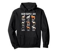God Says I Am Horse Chrétien Fille Adolescent Garçon Verse Bible Sweat à Capuche