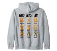God Says I Am Kids Garçons Filles Sweat à Capuche