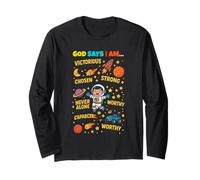 God Says I Am Outer Space Themed Bible Christian Kids Boys Manche Longue