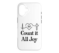 God Scripture Count it All Joy Sign Christian Bible Verse Coque pour iPhone 16