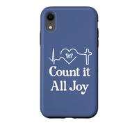 God Scripture Count it All Joy Sign Christian Bible Verse Coque pour iPhone XR