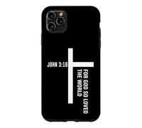 God So Loved The World John 3 16 Verse de la Bible Croix chrétienne Coque pour iPhone 11 Pro Max