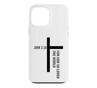 God So Loved The World John 3 16 Verse de la Bible Croix chrétienne Coque pour iPhone 13 Pro Max