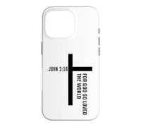 God So Loved The World John 3 16 Verse de la Bible Croix chrétienne Coque pour iPhone 16 Pro