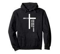 God So Loved The World John 3 16 Verse de la Bible Croix chrétienne Sweat à Capuche
