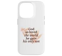 God So Loved The World Religieux Christian Faith Jésus Fils Coque pour iPhone 14 Pro