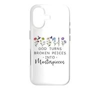 God Turns Broken Piece Into Masterpieces Bible Verse Psalm Coque pour iPhone 17