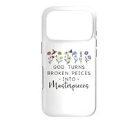 God Turns Broken Piece Into Masterpieces Bible Verse Psalm Coque pour iPhone 17 Pro