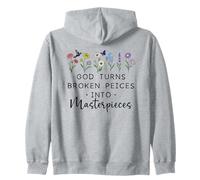 God Turns Broken Piece Into Masterpieces Bible Verse Psalm Sweat à Capuche