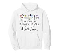 God Turns Broken Piece Into Masterpieces Bible Verse Psalm Sweat à Capuche
