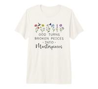 God Turns Broken Piece Into Masterpieces Bible Verse Psalm T-Shirt Haut de Gamme