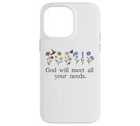 God Will Meet All Your Needs Philippians 4:19 4:9 Christian Coque pour iPhone 14 Pro Max