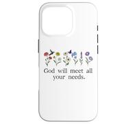 God Will Meet All Your Needs Philippians 4:19 4:9 Christian Coque pour iPhone 16 Pro