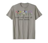 God Will Meet All Your Needs Philippians 4:19 4:9 Christian T-Shirt