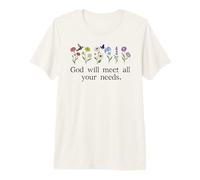 God Will Meet All Your Needs Philippians 4:19 4:9 Christian T-Shirt Haut de Gamme