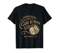 God with Us Emmanuel Nativité Noël Jésus Marie Joseph T-Shirt