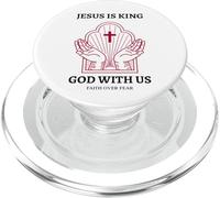 God with Us (Jésus & Faith Statement) (Graphique croisé) PopSockets PopGrip pour MagSafe