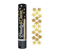 GoDan Beauty&Charm Canon à confettis avec étoiles dorées Tube de 30 cm avec confettis en aluminium, lanceconfettis et poppers de fête, idéal pour mariage, carnaval, fête de nuptiale, anniversaire,